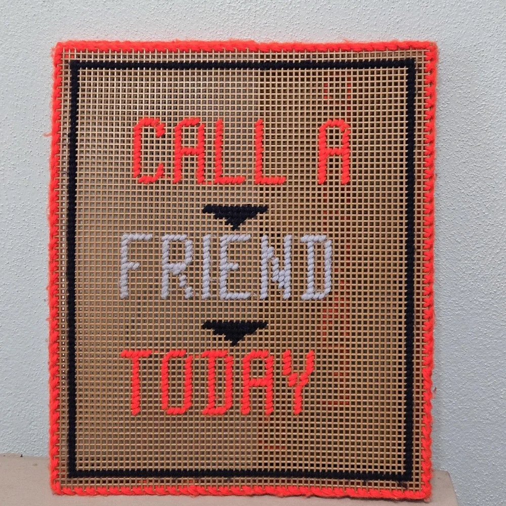Plastic Canvas‎ Phone Book Cover Call A Friend Handmade